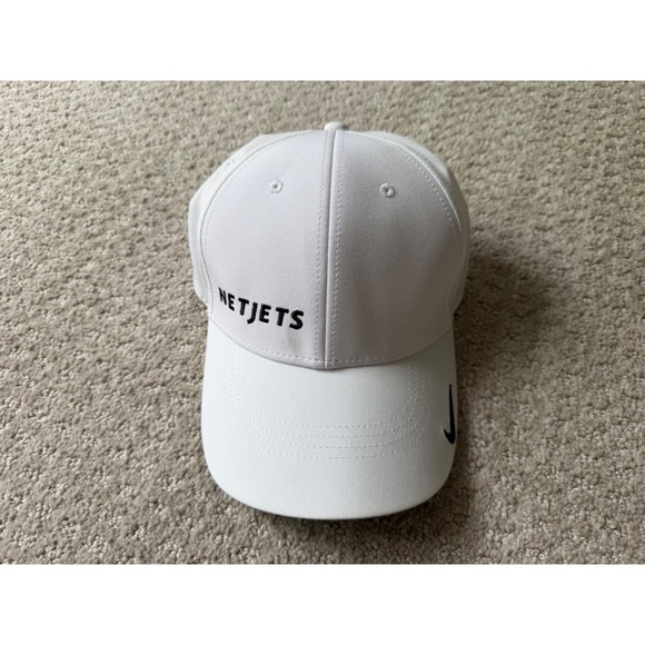 NetJets White Nike Hat Legacy DriFit M/L